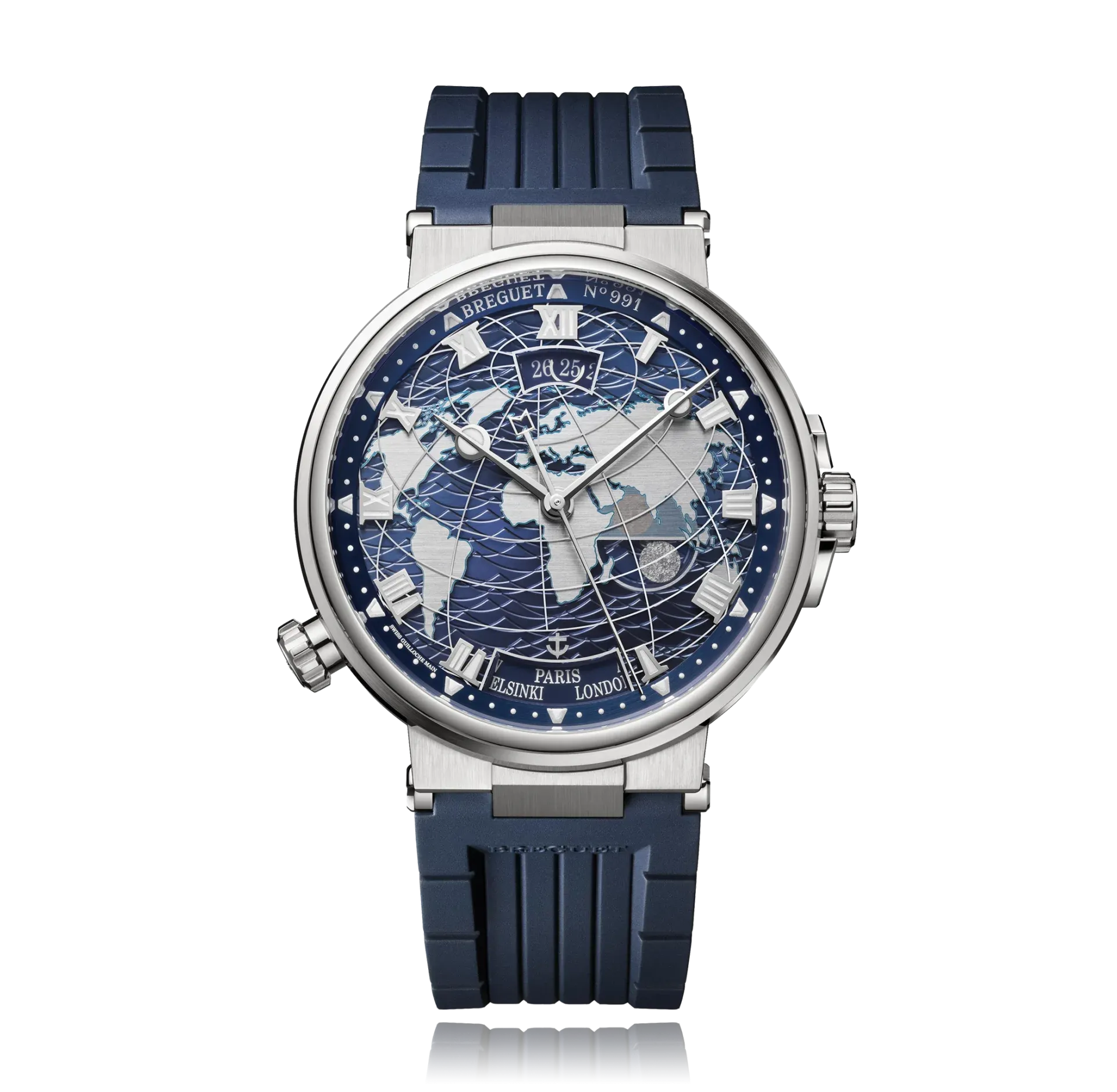 Breguet Marine Hora Mundi 18K White Gold Men's Watch