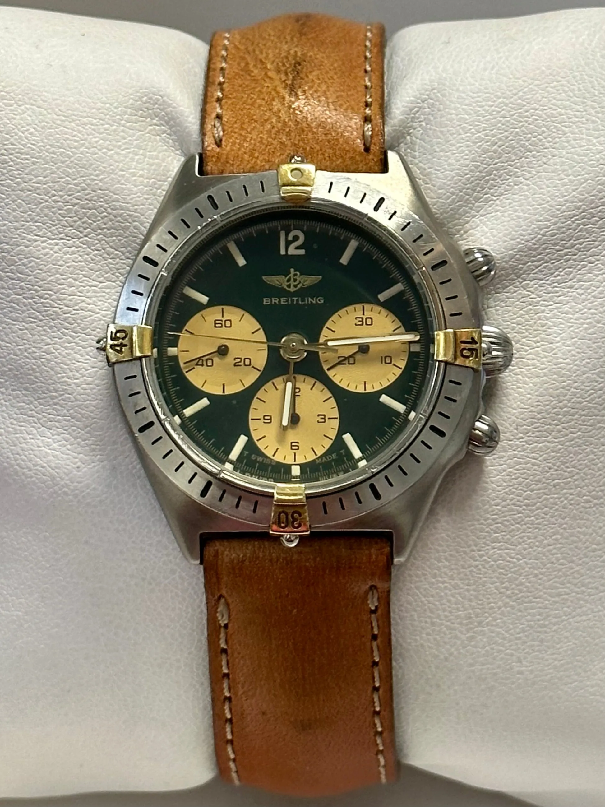 BREITLING Chronograph Mechanical Unisex Wristwatch w/ Rare Dial- $15K APR w/ COA