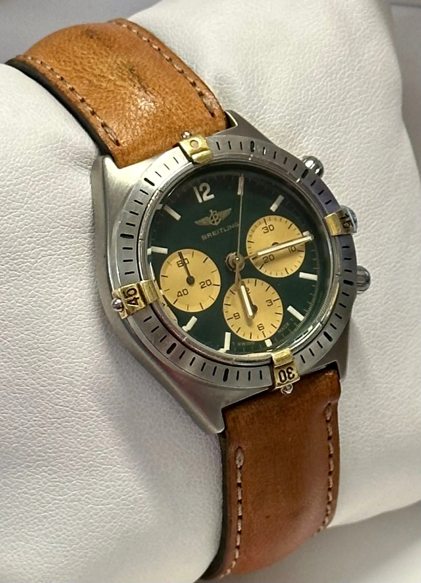 BREITLING Chronograph Mechanical Unisex Wristwatch w/ Rare Dial- $15K APR w/ COA