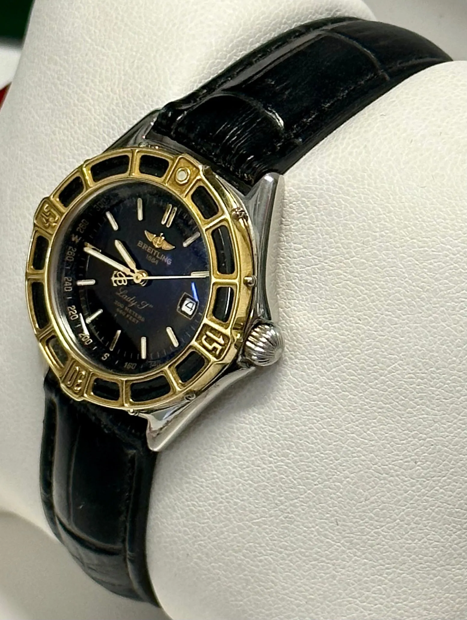 BREITLING Lady J Stainless Steel w/ 18K Yellow Gold Wristwatch- $15K APR w/ COA!