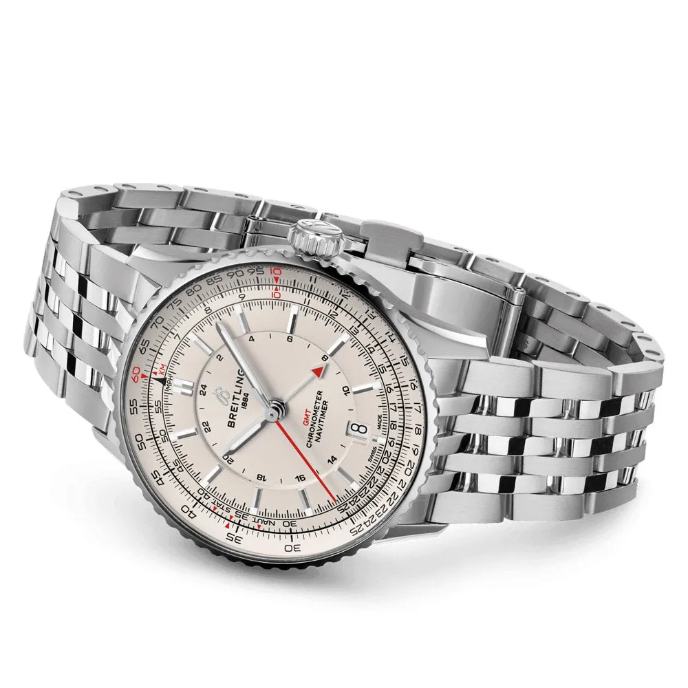 Breitling Navitimer GMT 41mm Cream Dial Automatic Gents Watch A32310211G1A1