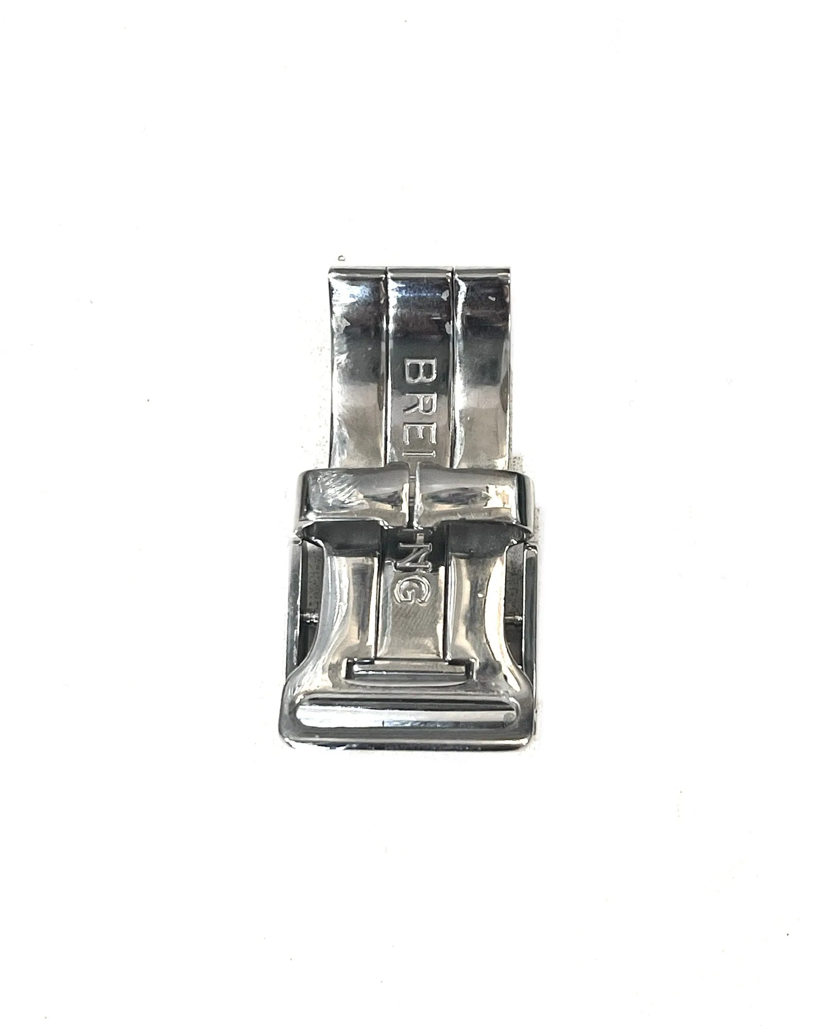 Breitling New Silver Tone Stainless Steel Deployment Buckle - $800 APR w/ CoA!!!