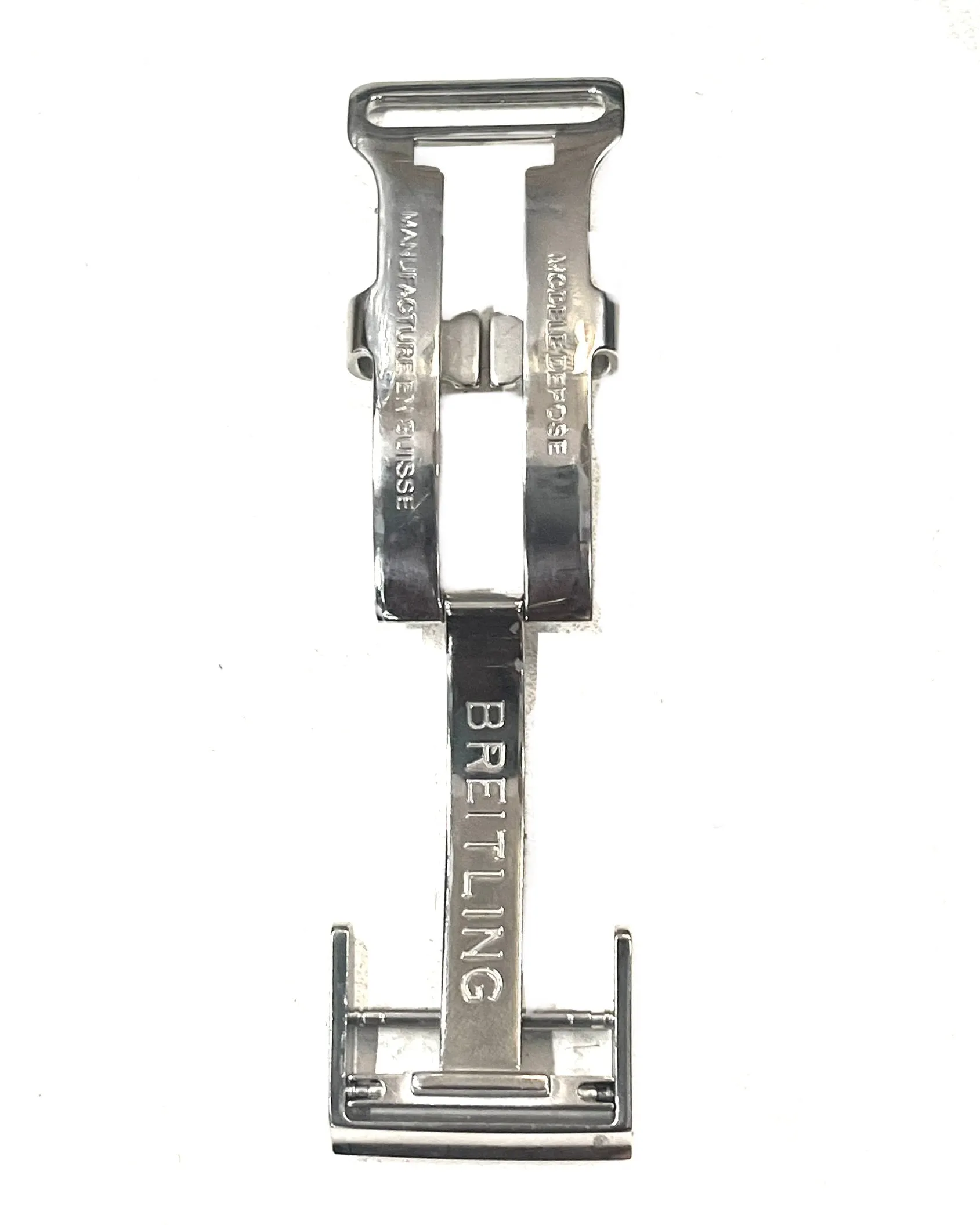 Breitling New Silver Tone Stainless Steel Deployment Buckle - $800 APR w/ CoA!!!