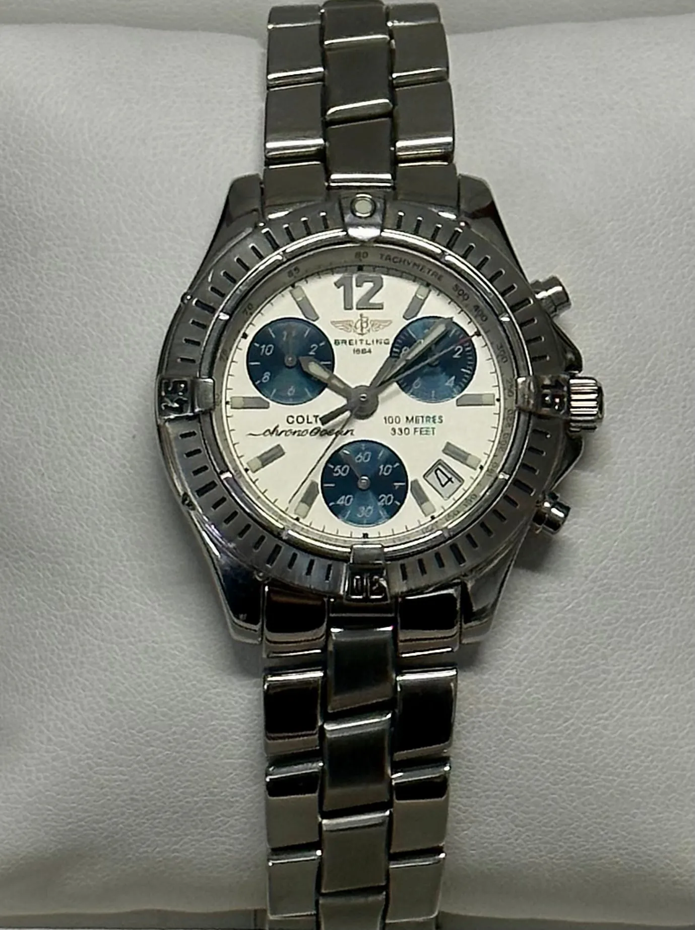 BREITLING Rare Unisex Chronoocean Stainless Steel Wristwatch - $10K APR w/ COA!!