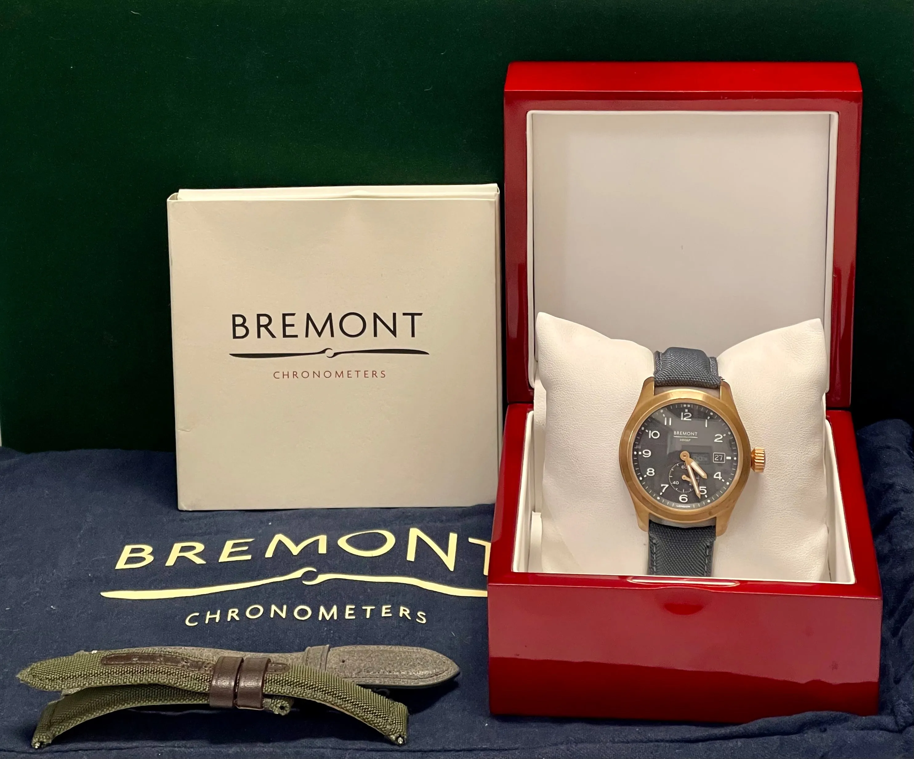 BREMONT Chronometre Solid Bronze Waterproof Automatic Wristwatch-$10K APR w/COA!