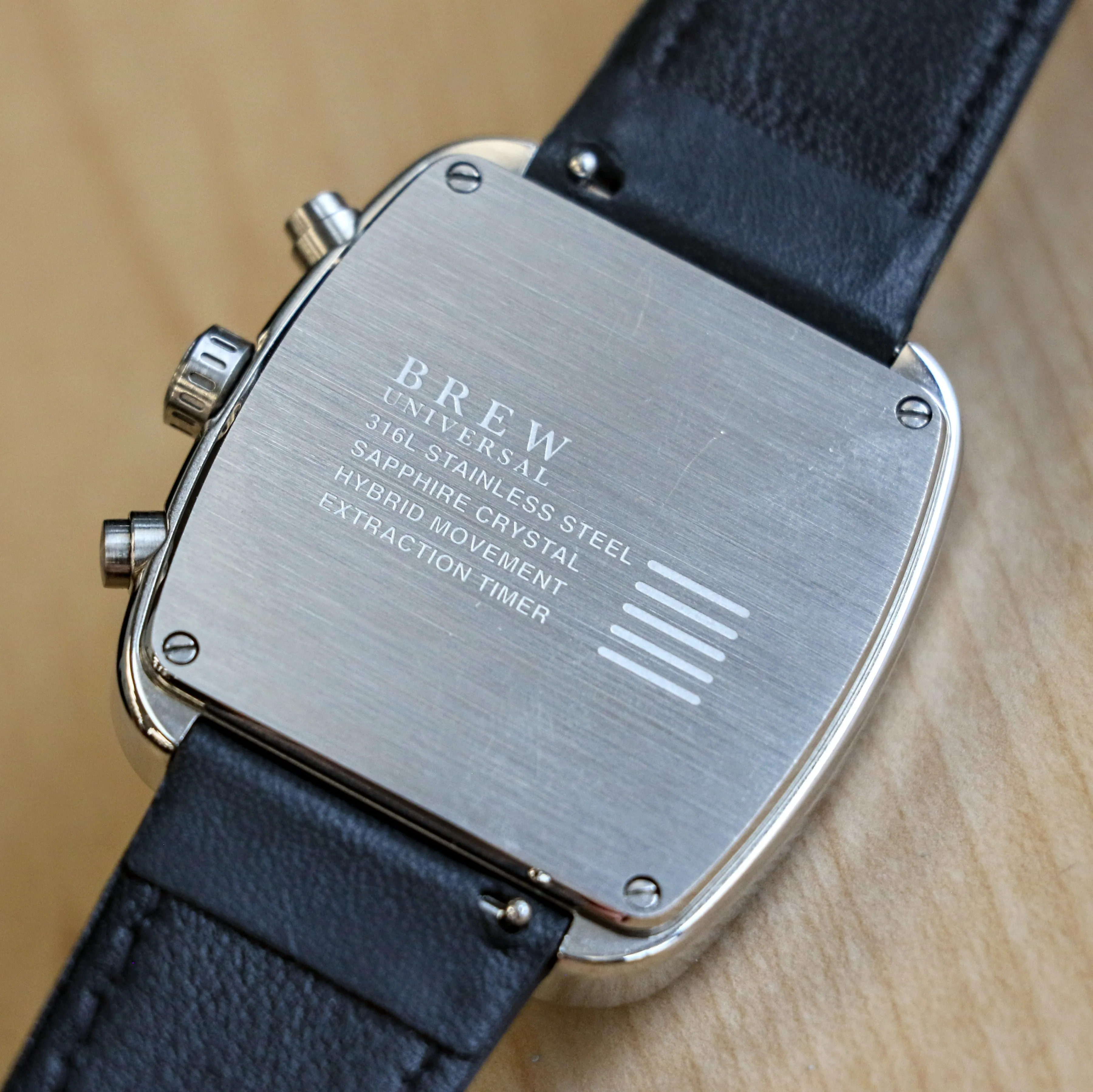 BREW Retrograph - Technicolor Watch Date Indicator - Full Kit   Extra Box w/ Extra Stainless-Steel Bracelet