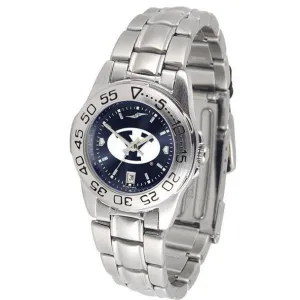 Brigham Young Cougars Ladies AnoChrome  Steel Band Sports Watch