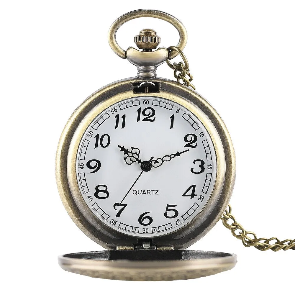 Bronze Spiderweb Quartz Pocket Watch