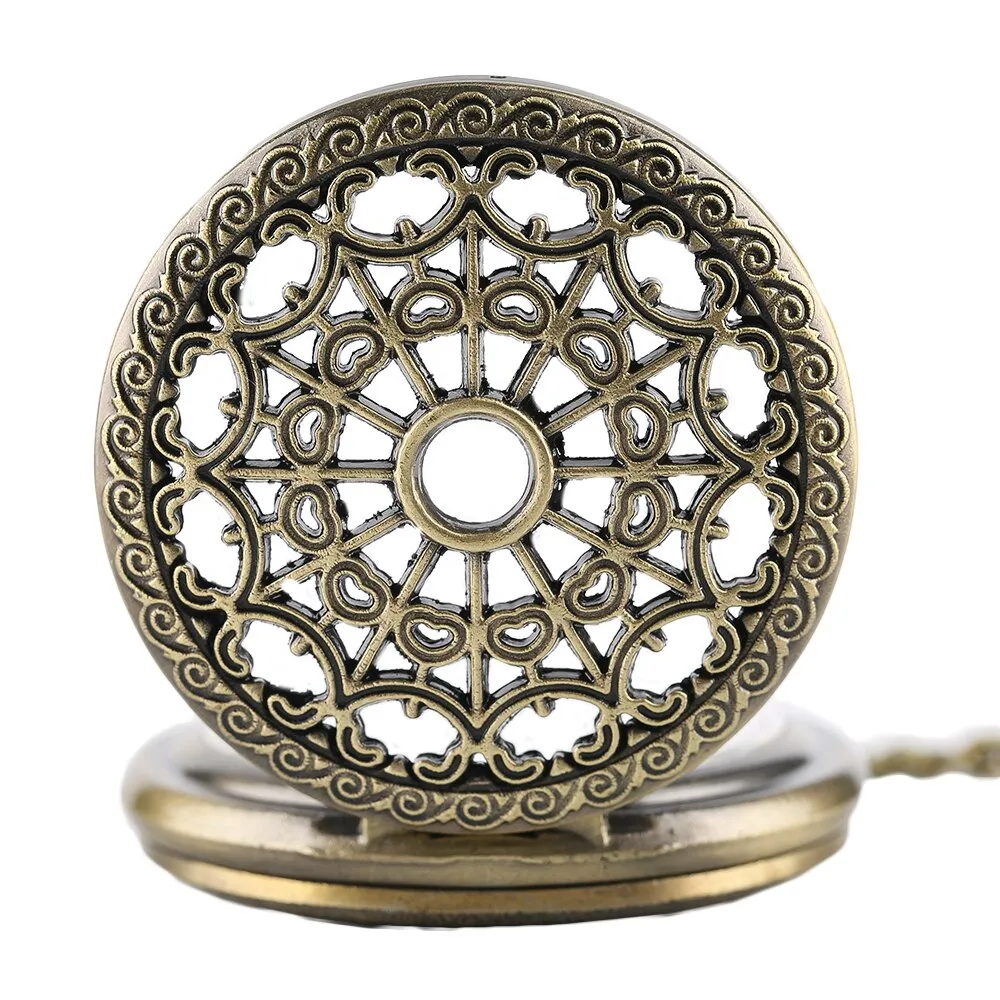 Bronze Spiderweb Quartz Pocket Watch