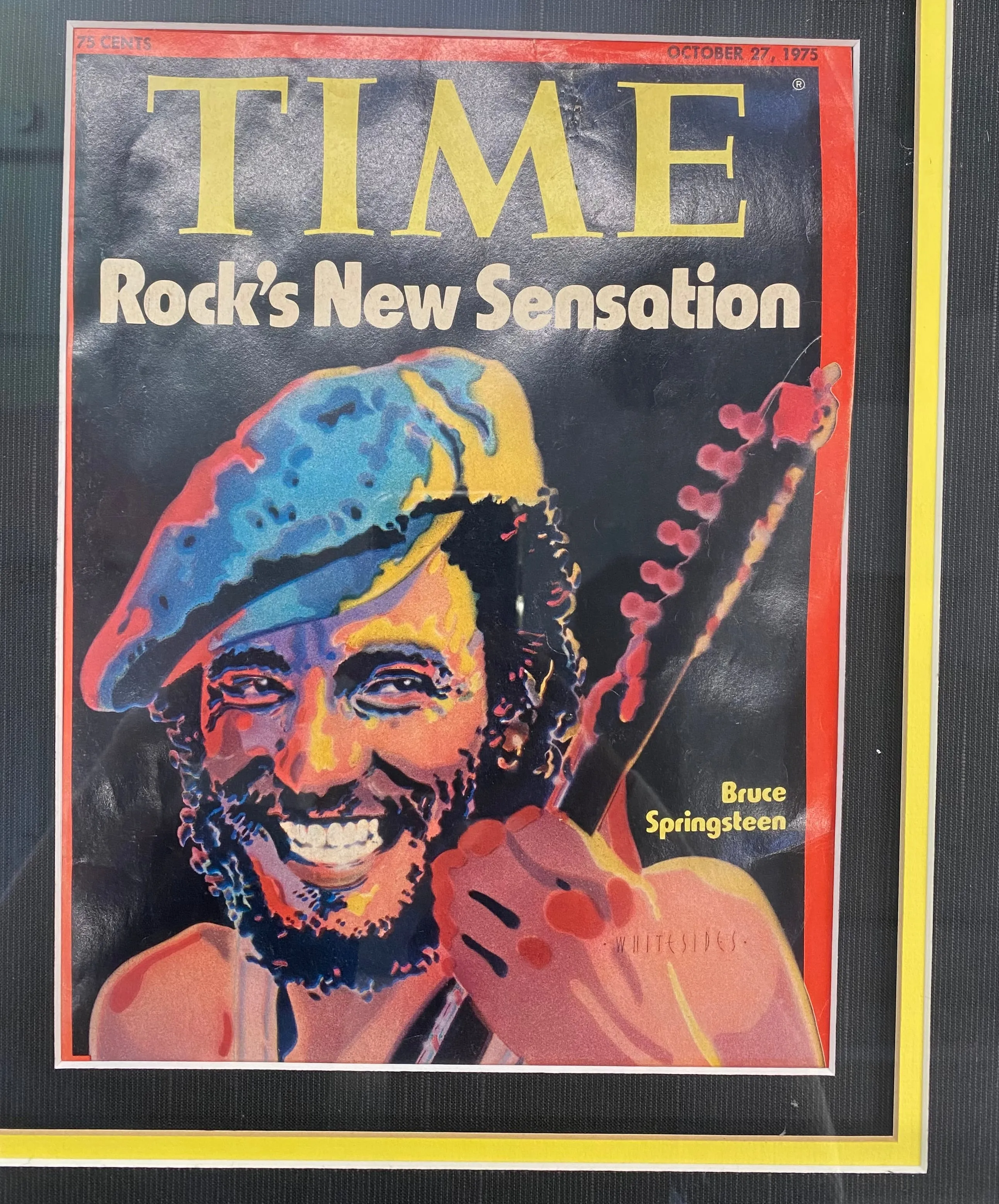 BRUCE SPRINGSTEEN ORIGINAL COLLAGE W 2 MAGAZINES   VINYL RECORD - $3K APR w/CoA