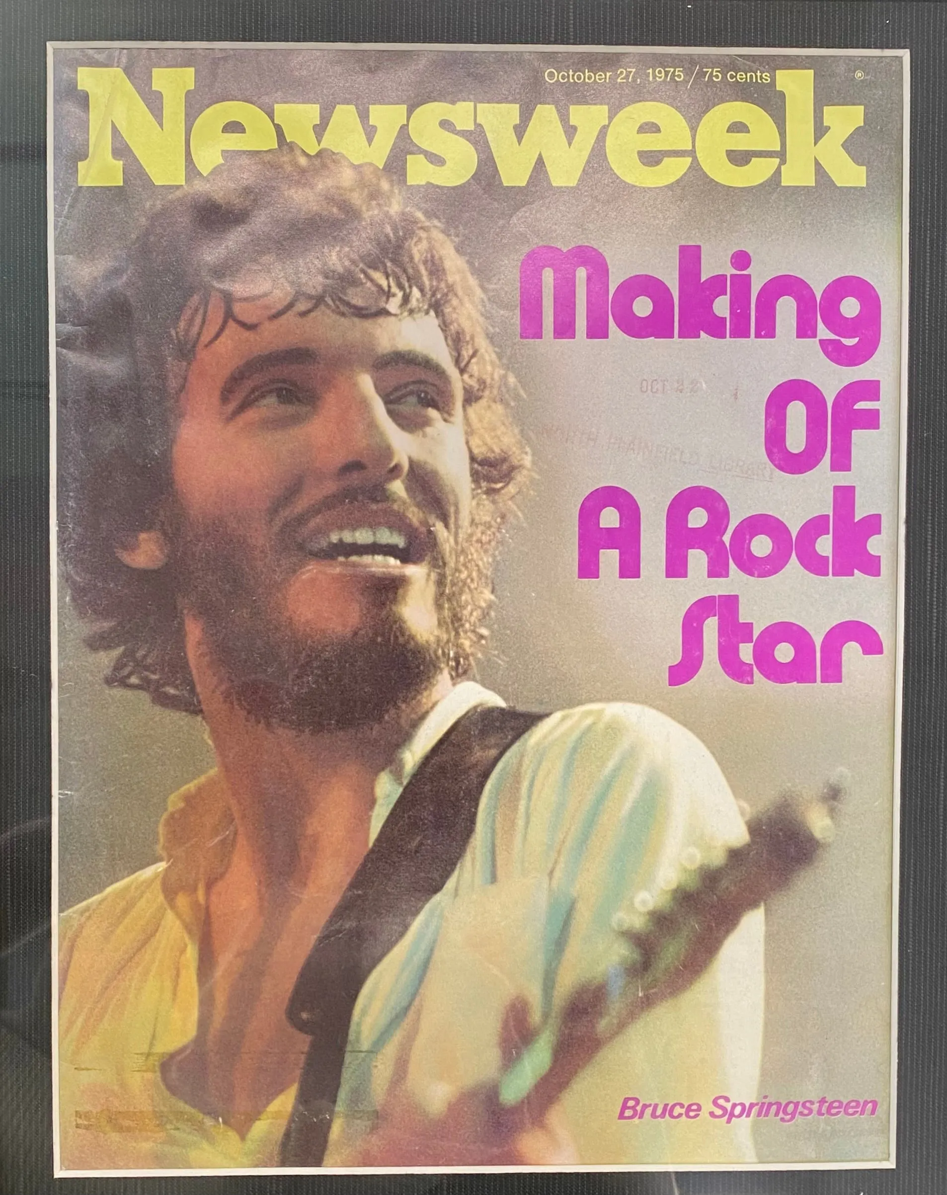 BRUCE SPRINGSTEEN ORIGINAL COLLAGE W 2 MAGAZINES   VINYL RECORD - $3K APR w/CoA
