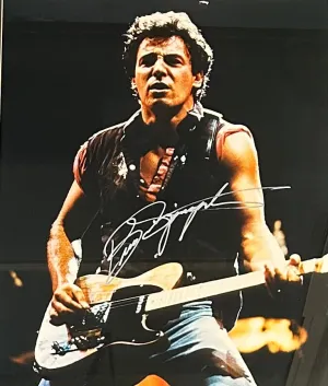BRUCE SPRINGSTEEN SIGNED PERFORMING MATTED AND FRAMED PHOTO - $6K APR W/CoA!!