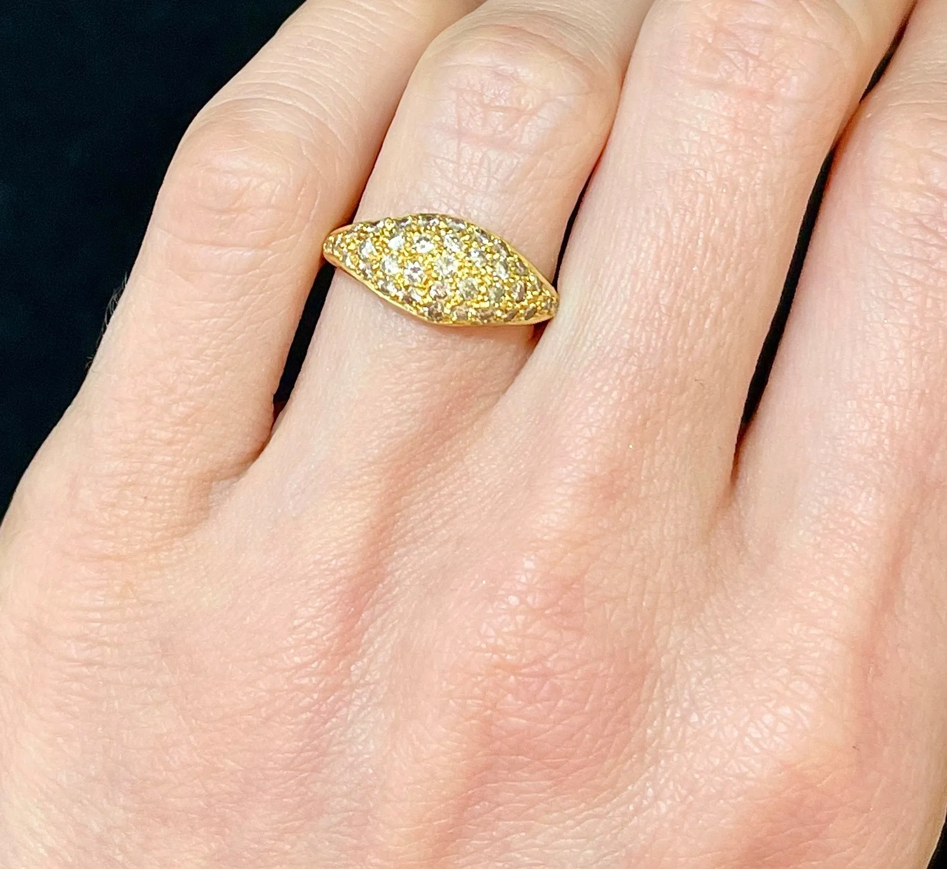 Buccellati-style Handmade design 18KYG Diamond Ring - $6.5K Appraisal Value w/ CoA!