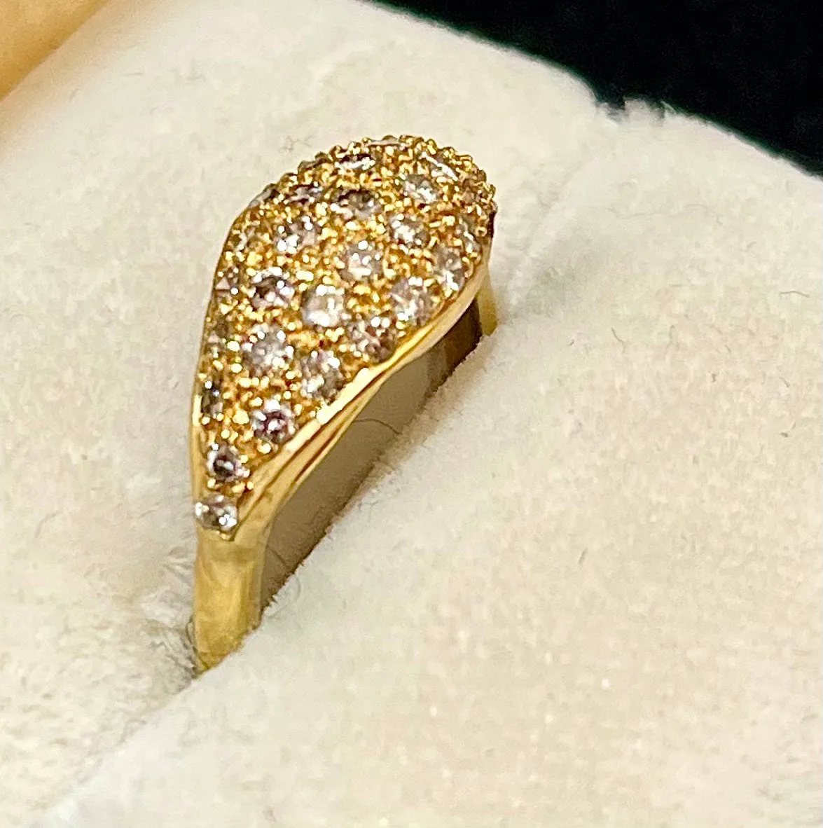 Buccellati-style Handmade design 18KYG Diamond Ring - $6.5K Appraisal Value w/ CoA!