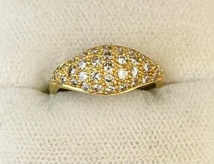Buccellati-style Handmade design 18KYG Diamond Ring - $6.5K Appraisal Value w/ CoA!