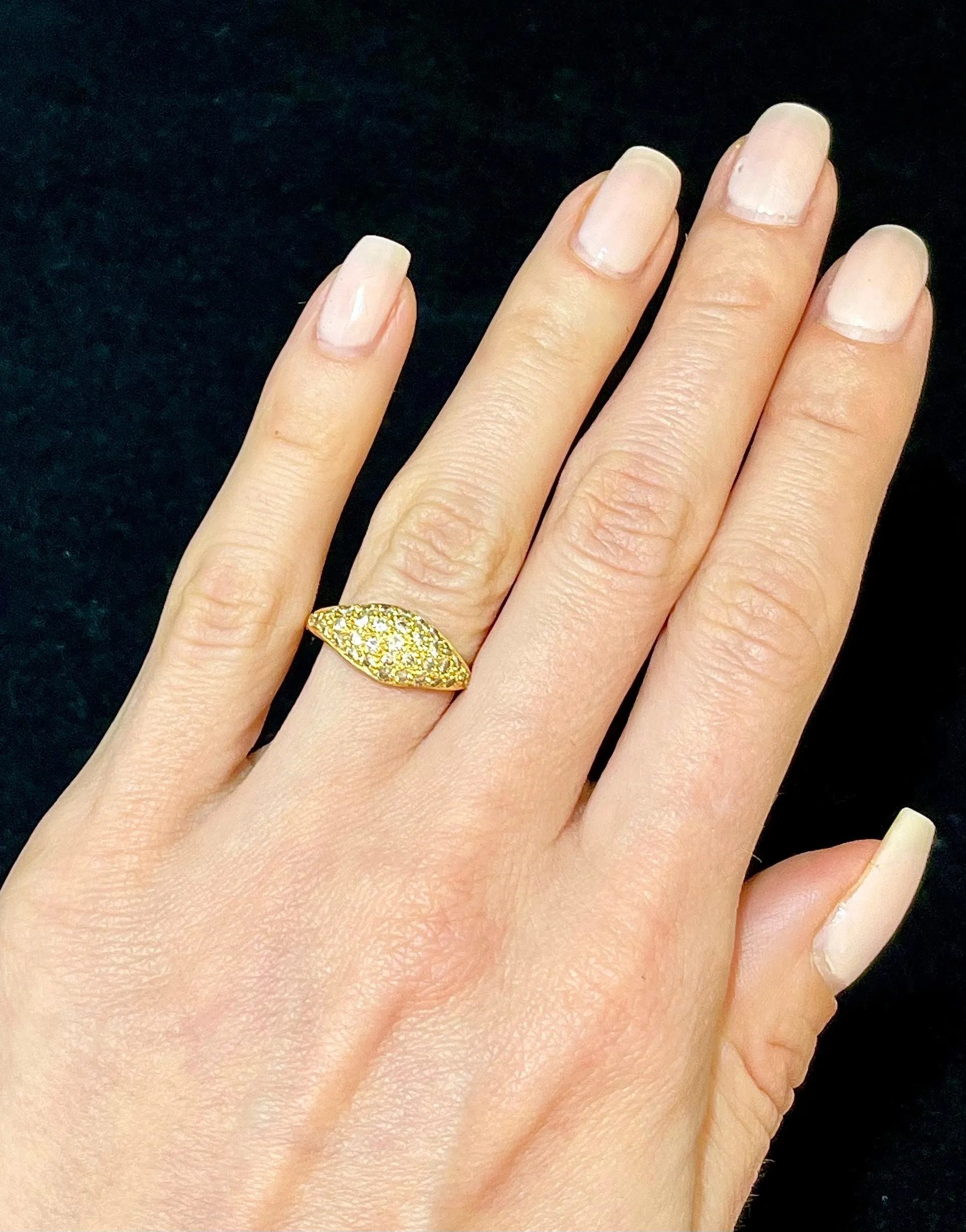Buccellati-style Handmade design 18KYG Diamond Ring - $6.5K Appraisal Value w/ CoA!