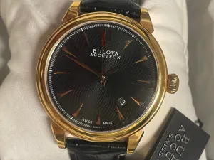 Bulova Accutron, Rose Gold Tone, Skeleton Back, Men's Watch - $3.5K APR w/ COA!!