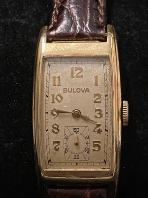 BULOVA Mens 1930s 10K Gold Plate Mechanical Watch - $6K APR Value w/ CoA!