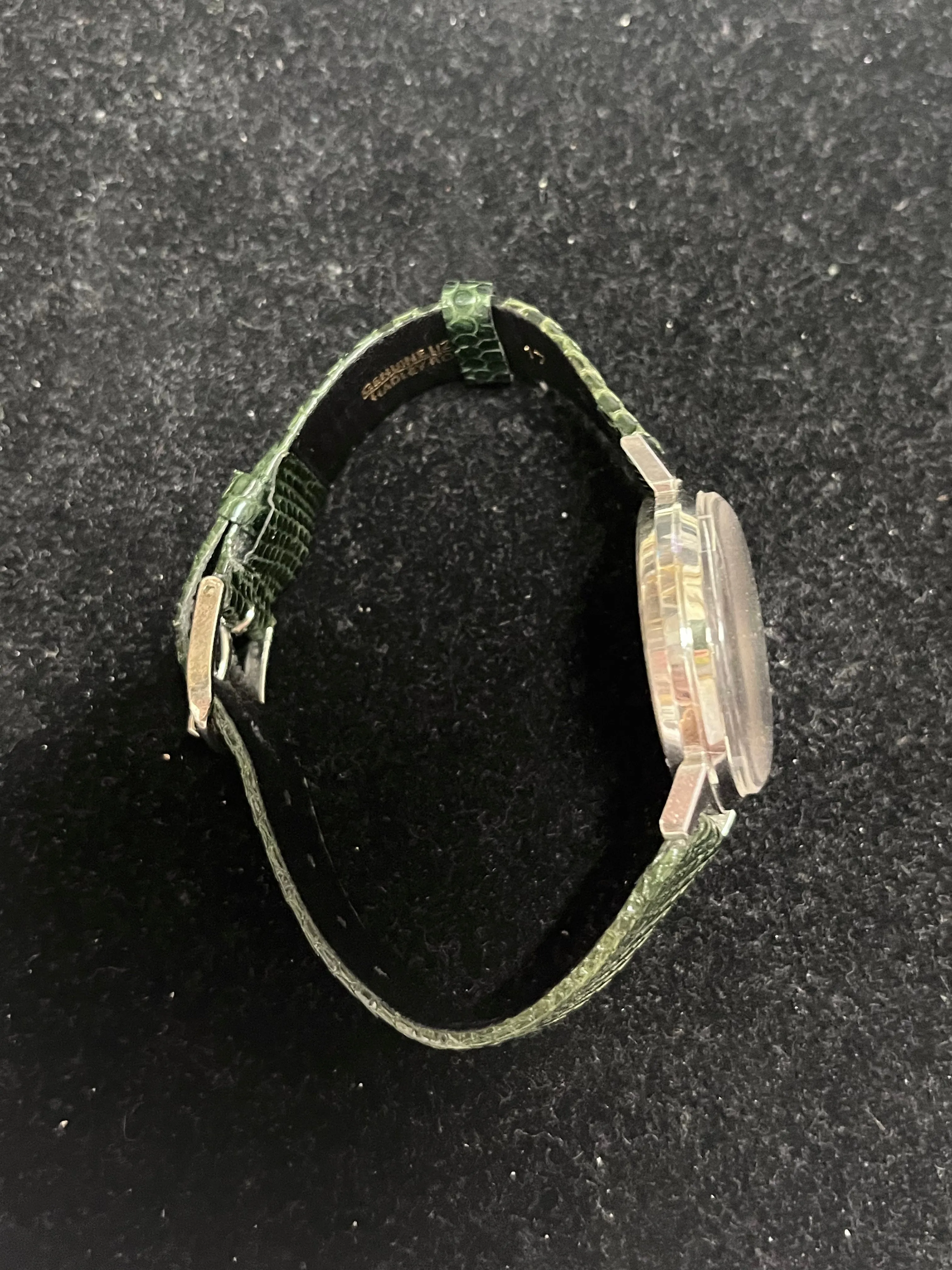 BULOVA Rare 1950's Mens Wristwatch Beautiful Green Lizard Band - $6K APR w/ COA!
