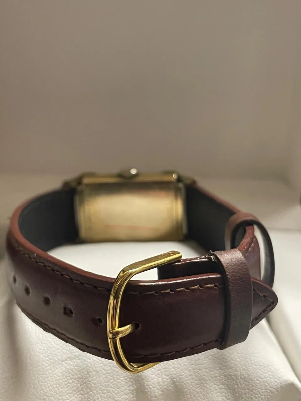 Bulova Vintage 1940s Tank Watch with Gold Case & Leather Strap- $6K APR w/ COA!