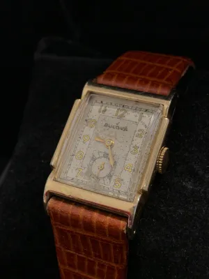 BULOVA Vintage c. 1950s Tank Watch w/ Silver Oyster Dial - $6K APR Value w/ CoA!
