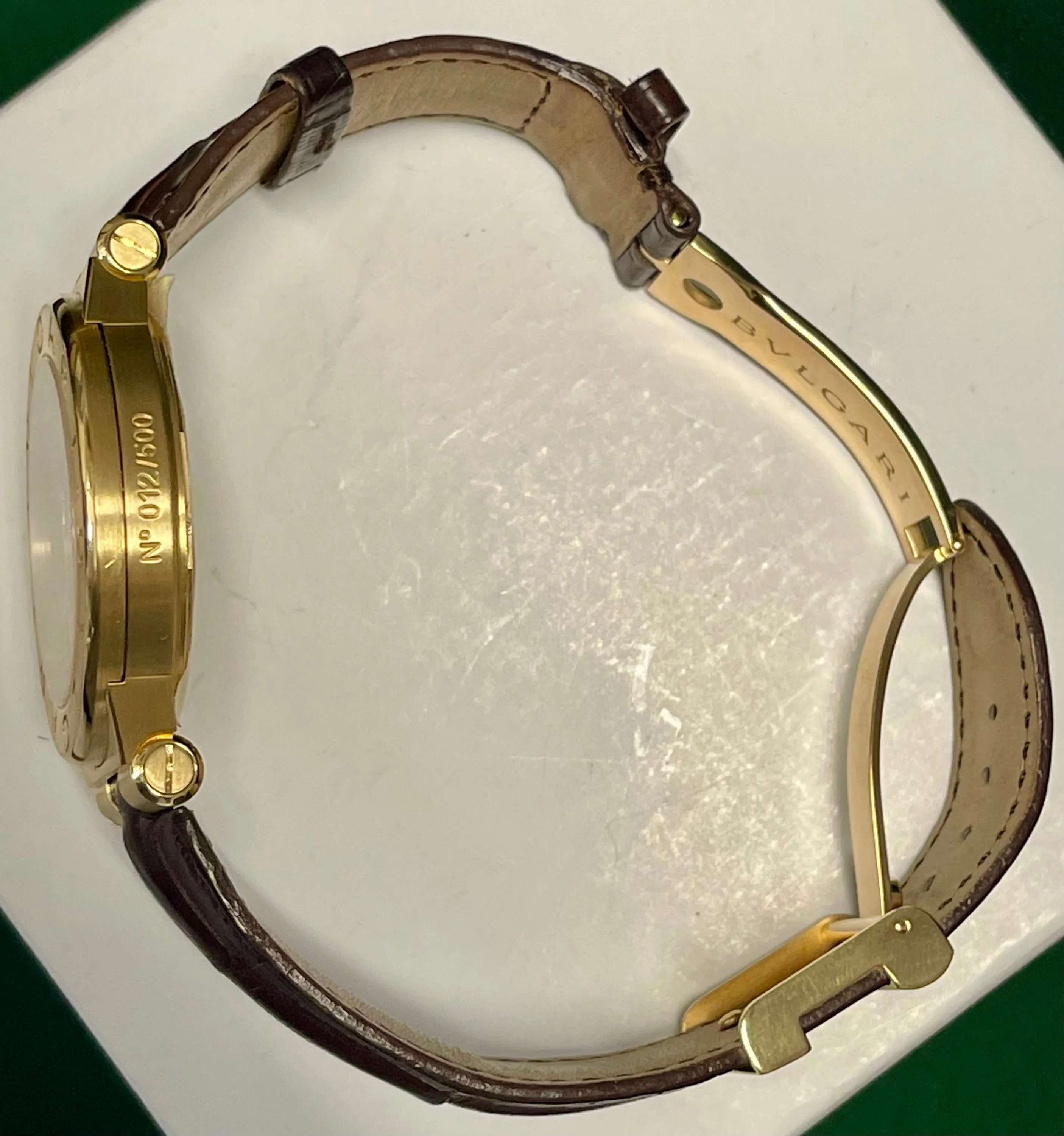 BVLGARI Limited Edition 12/500 18K Yellow Gold Automatic Watch- $50K APR w/ COA!