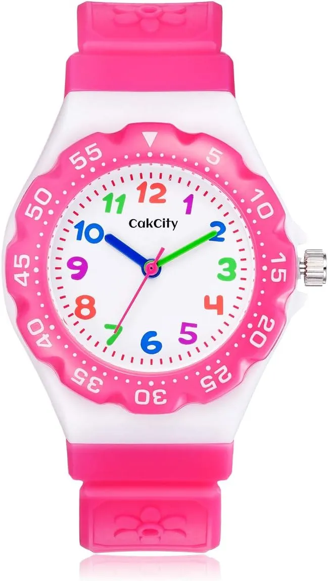 CakCity Kids Watch Waterproof Cute Cartoon Analog Girls Boys Wrist Watch for Little Child Time Teacher for Children 3-10 Year