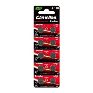 Camelion AG10 / 389 / LR1130 1.5V Coin Cell Battery Pack of 10