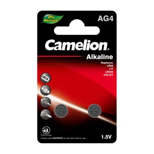 Camelion AG4 / 377 / LR626 1.5V Coin Cell Battery Pack of 2