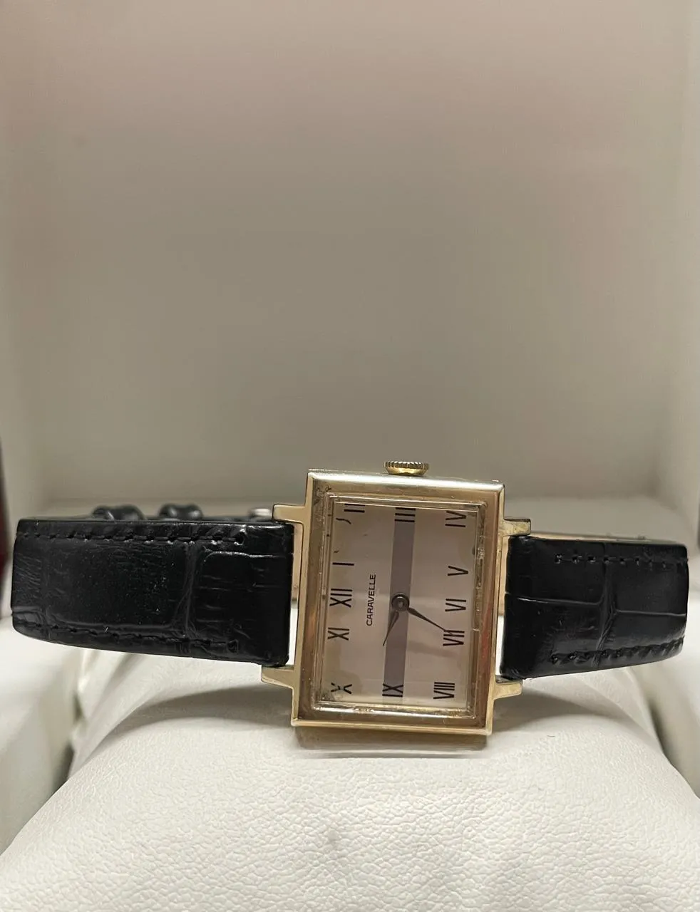 Caravelle Vintage 1950s Gold Tone Watch, Rare Rectangular Dial- $4K APR w/ COA!!