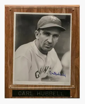 CARL HUBBELL 1950s Autographed Black and White Portrait - $1K APR Value w/ CoA!