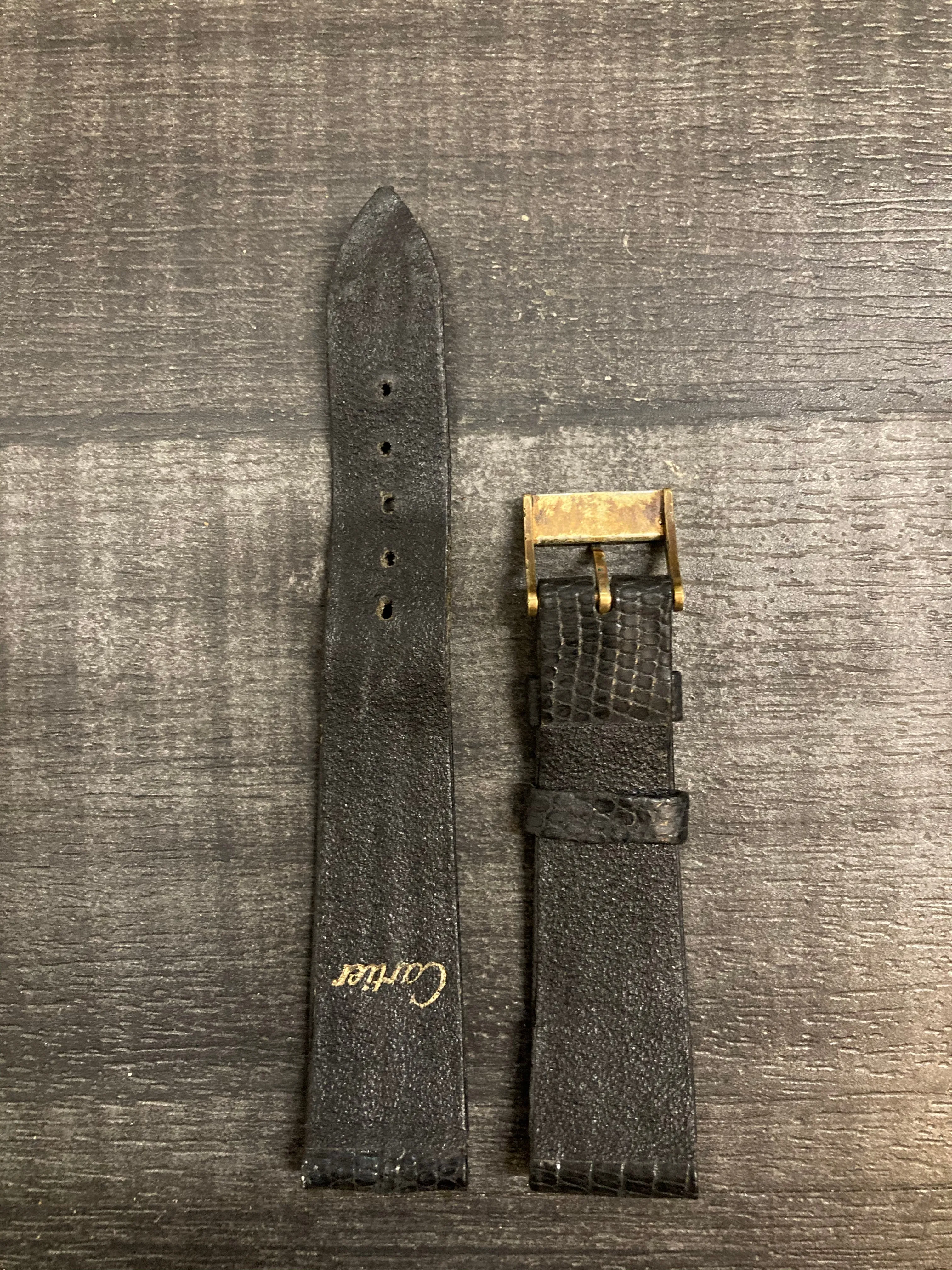 CARTIER Black Leather Watch Strap - $600 APR VALUE w/ CoA! ✓