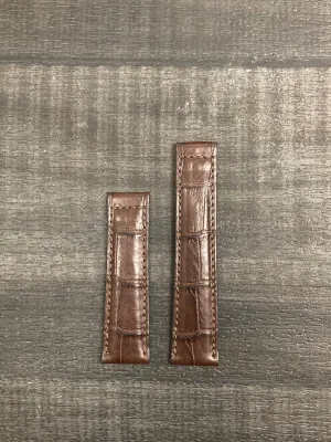 CARTIER Brown Crocodile Padded Watch Strap f/ Deployment - $650 APR VALUEw/ CoA!