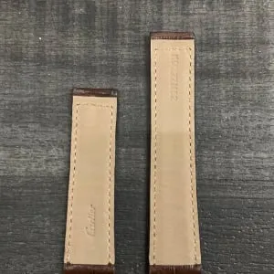 CARTIER Brown Crocodile Padded Watch Strap f/ Deployment - $650 APR VALUEw/ CoA!