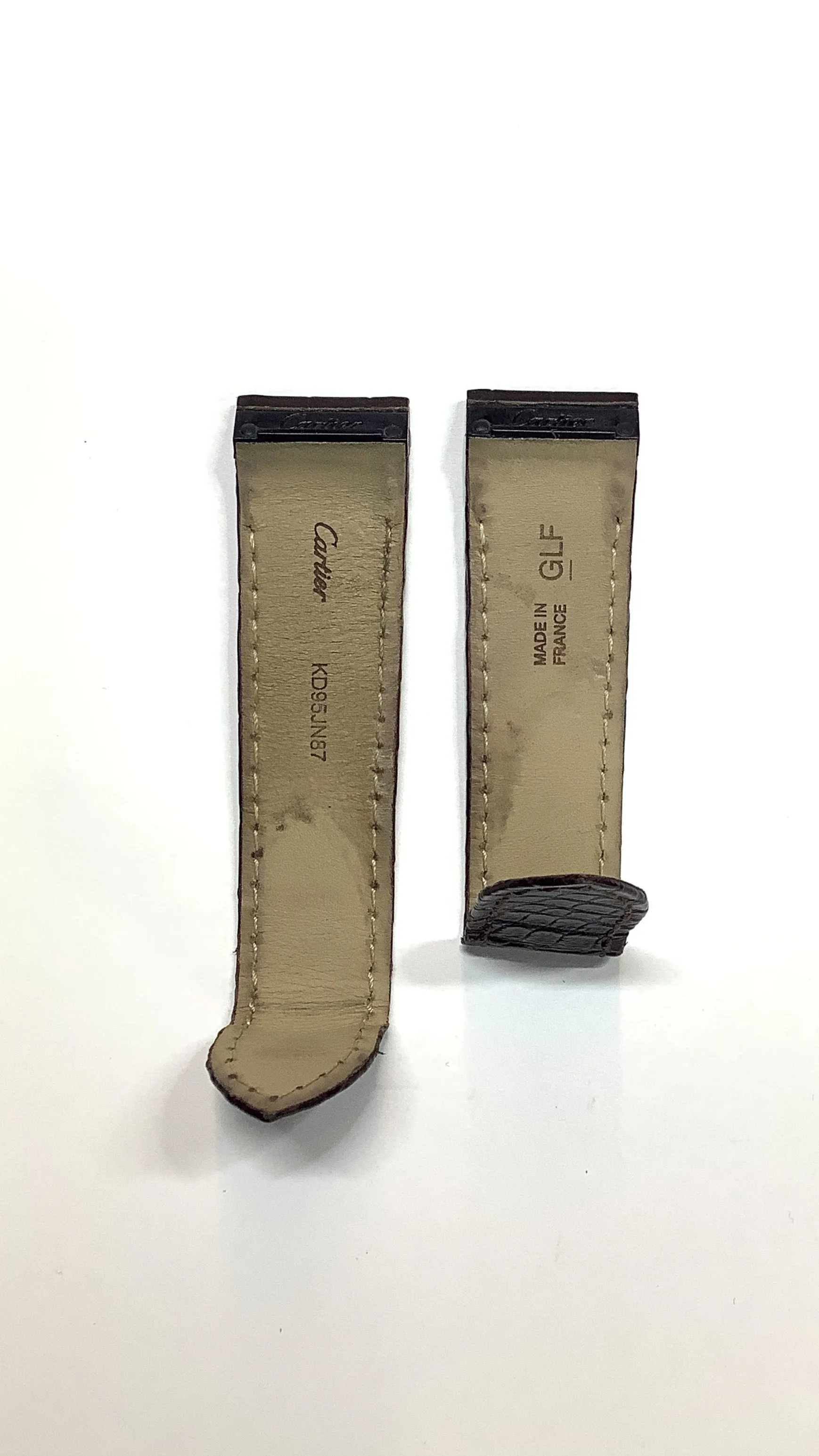 CARTIER Brown Crocodile Round Edge Watch Strap for Deployment Buckle - $600 APR VALUE w/ CoA! ✓