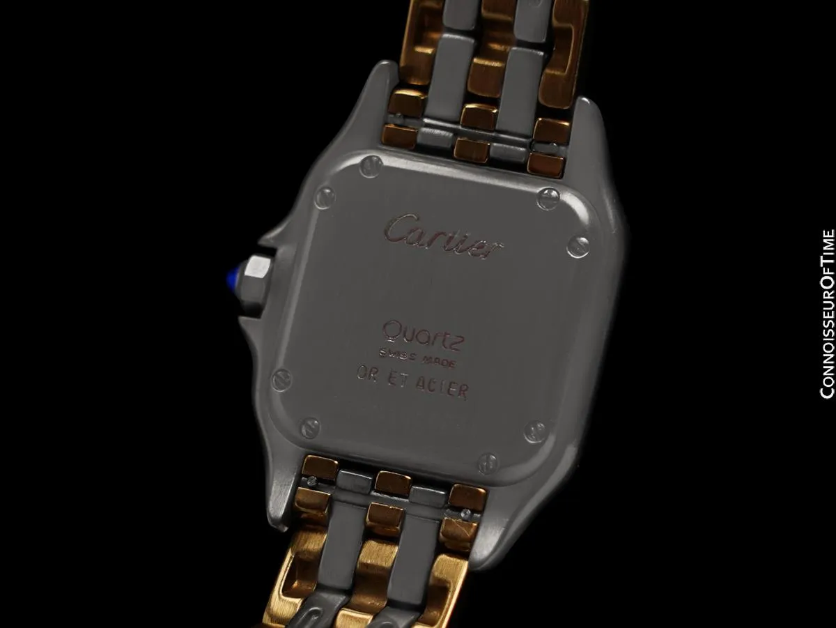 Cartier Panthere Panther Ref. 1120 Ladies Watch with 3-Row Bracelet - Stainless Steel & 18K Gold