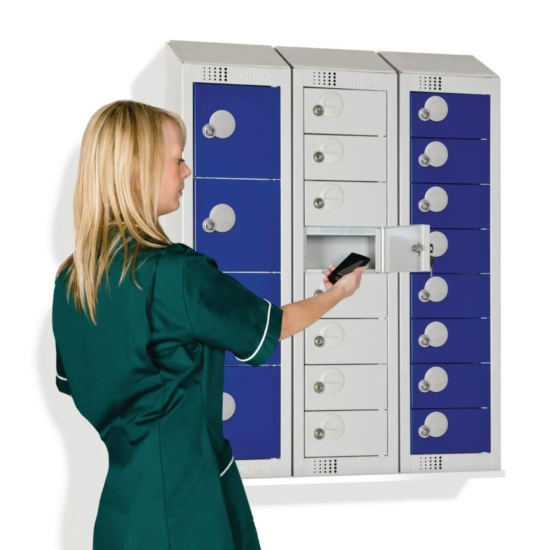 CF752-CF Elite Personal Effects Locker 8 Door Blue Camlock