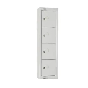CF753-PF Elite Personal Effects Locker 4 Door Grey Padlock