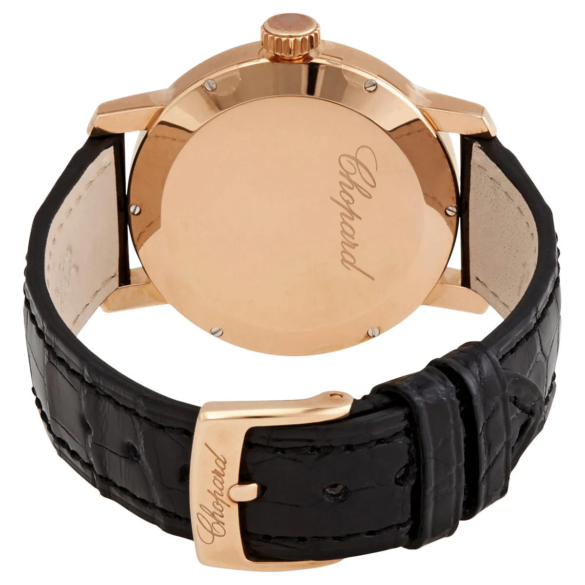 Chopard Classic White Dial 18kt Rose Gold Automatic Ladies Watch 124200-5001