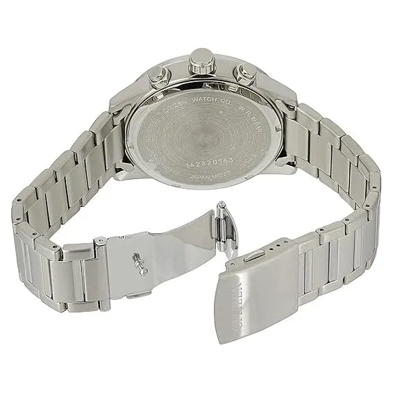 Citizen Men's Blue Dial Stainless Steel Silver-tone Band Analog Chronograph Japanese Quartz Watch -  AN3600-59L