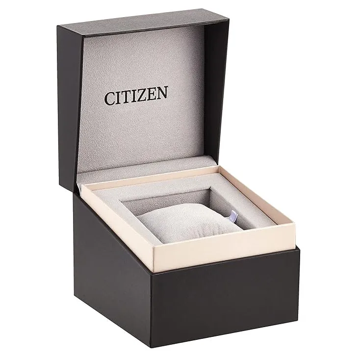 Citizen Men's Blue Dial Stainless Steel Silver-tone Band Analog Chronograph Japanese Quartz Watch -  AN3600-59L