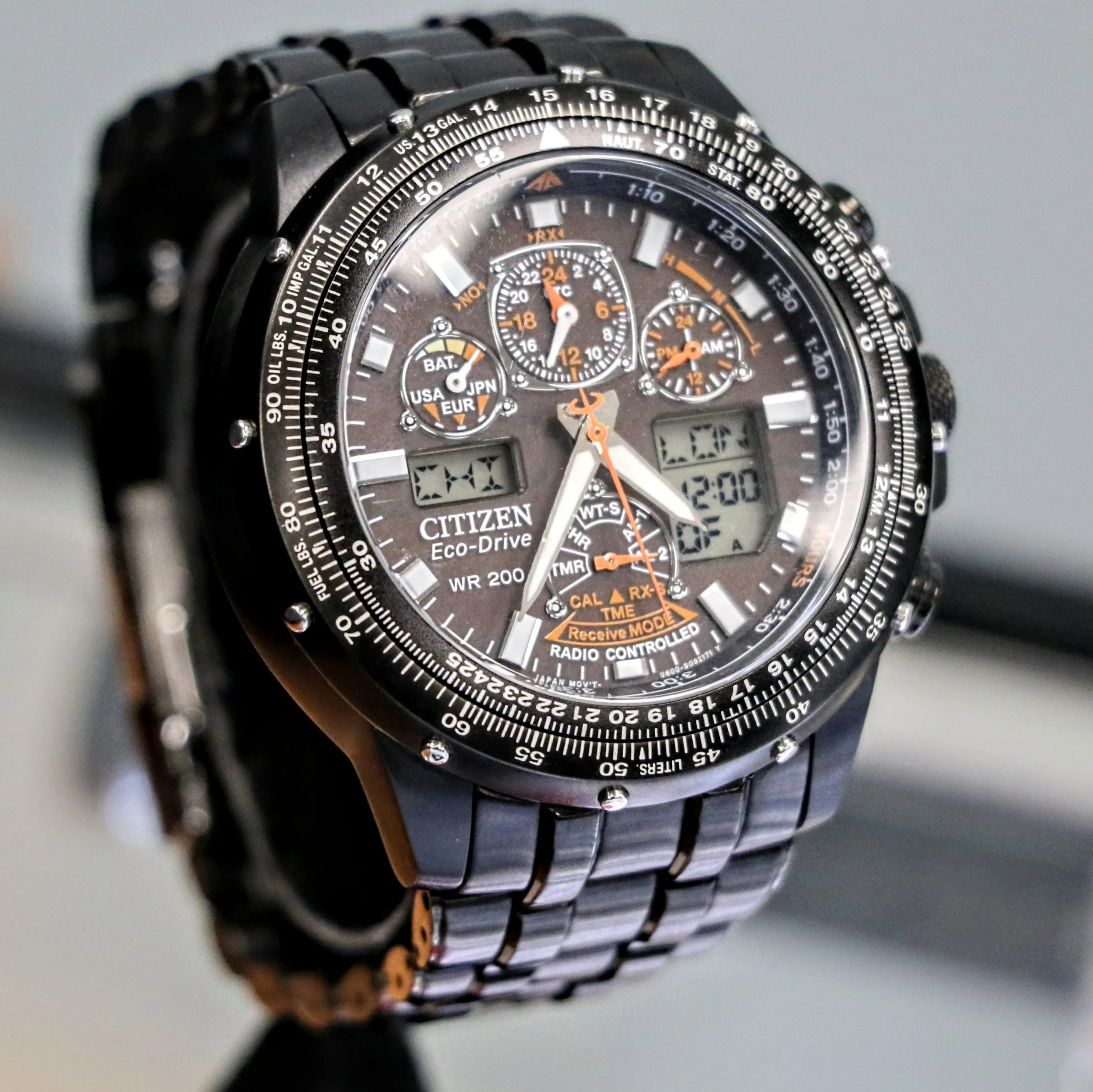 CITIZEN Promaster Skyhawk A-T Wristwatch Radio Controlled Eco-Drive “Black Eagle” JY0005-50E