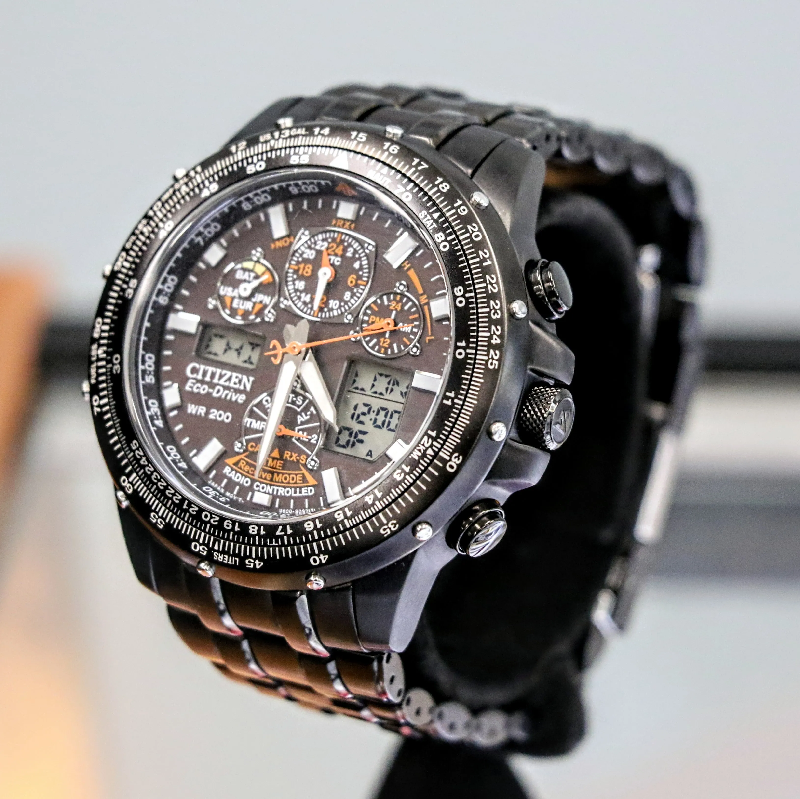 CITIZEN Promaster Skyhawk A-T Wristwatch Radio Controlled Eco-Drive “Black Eagle” JY0005-50E