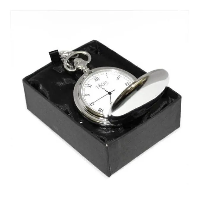 Classic Silver Quartz Pocket Watch