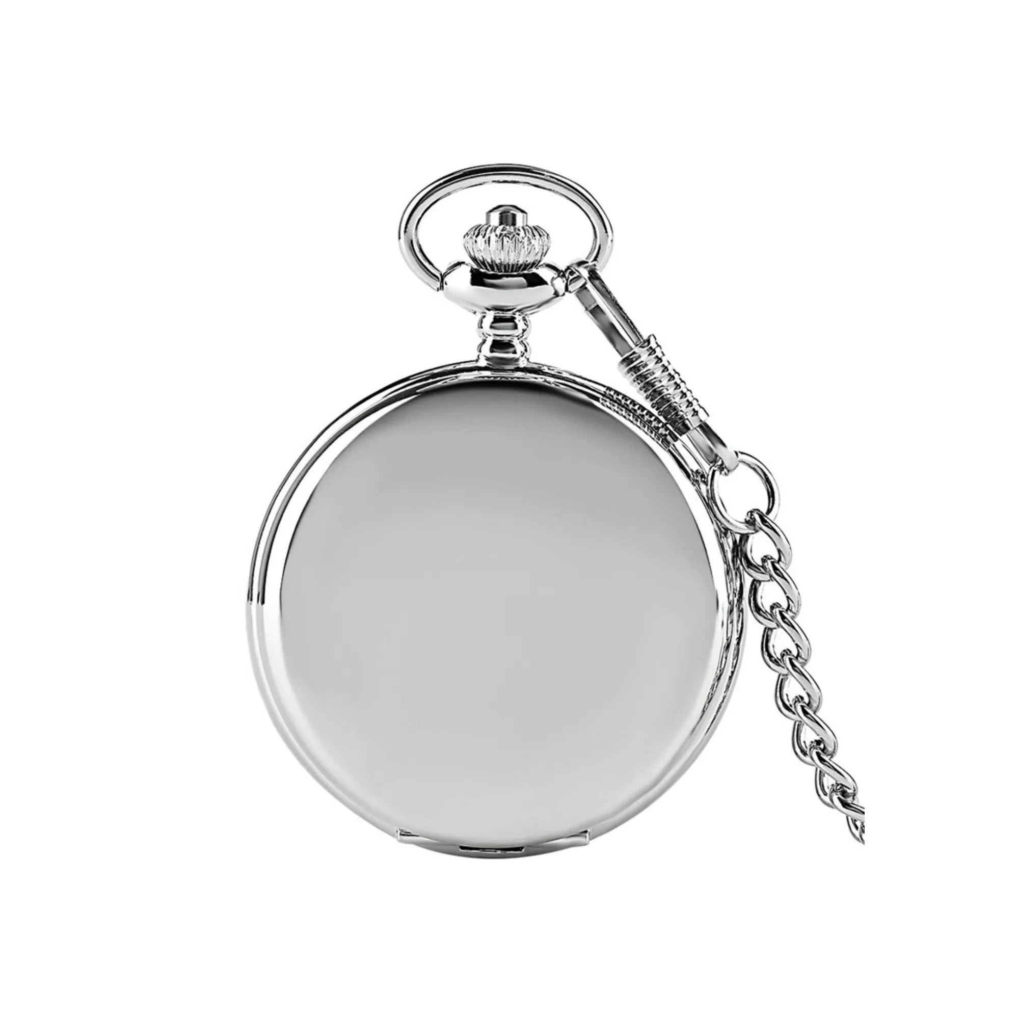 Classic Silver Quartz Pocket Watch