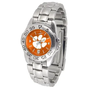 Clemson Tigers Ladies AnoChrome  Steel Band Sports Watch