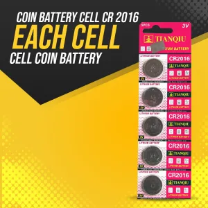 Coin Battery Cell CR 2016 - Each Cell - Cell Coin Battery | Button Cell | Button Battery | Cell