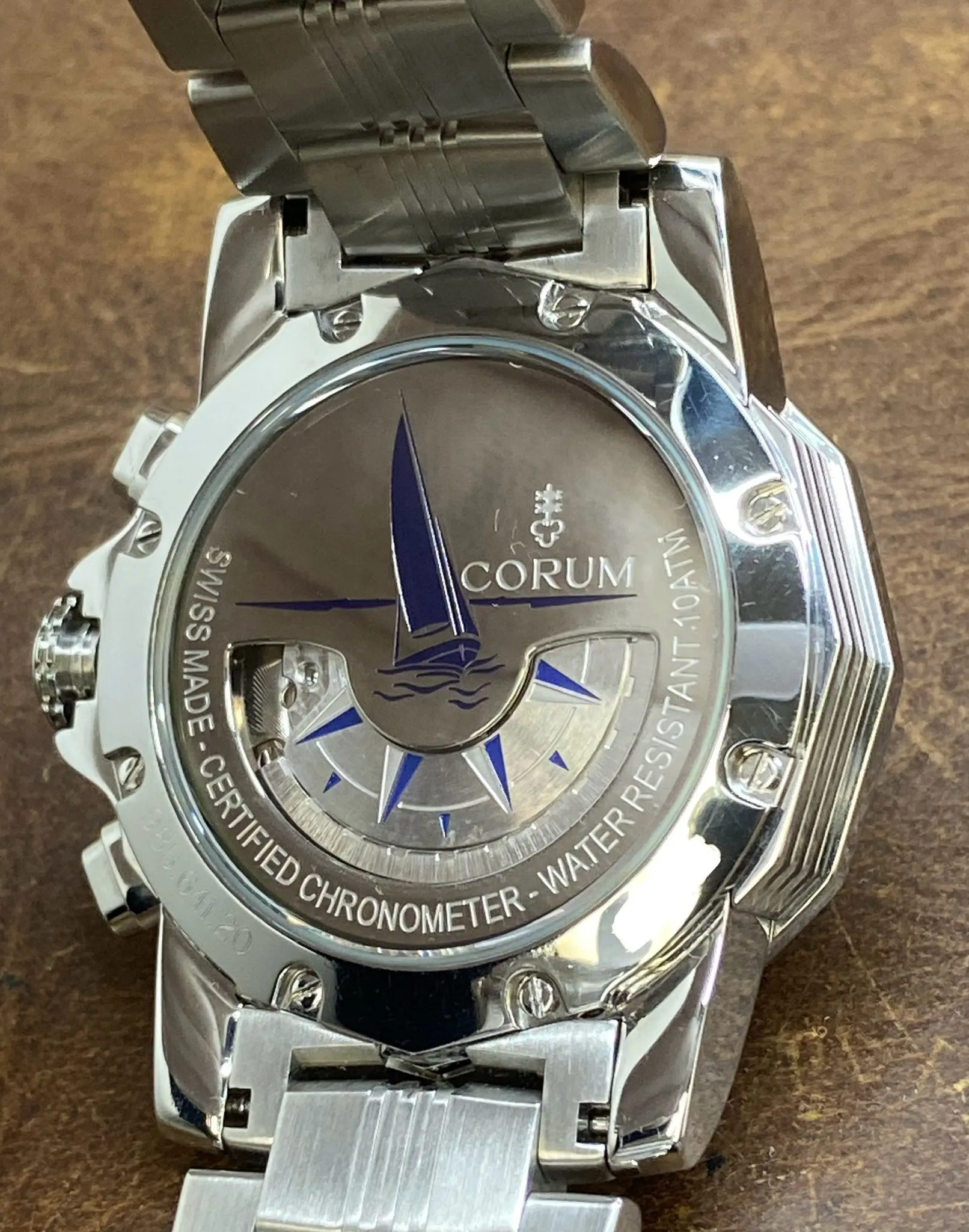 Corum Admirals Cup 44mm Chronograph 985.641.20 Black Dial Automatic Men's Watch