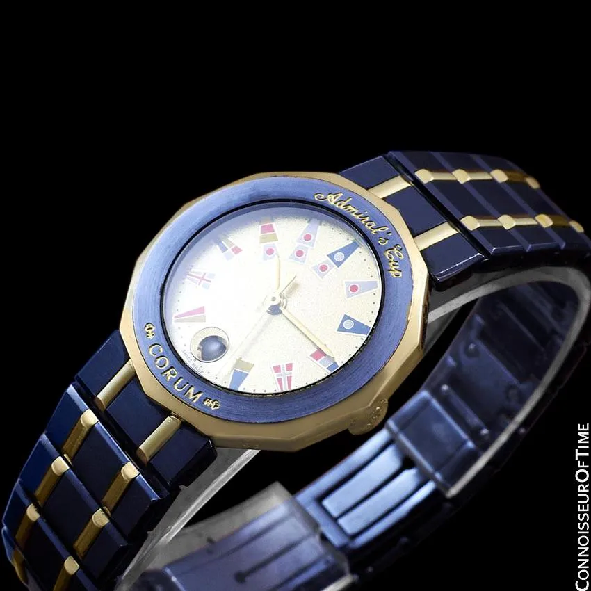 Corum Admiral's Cup Ladies Nautical Watch - Solid 18K Gold & Ceramic