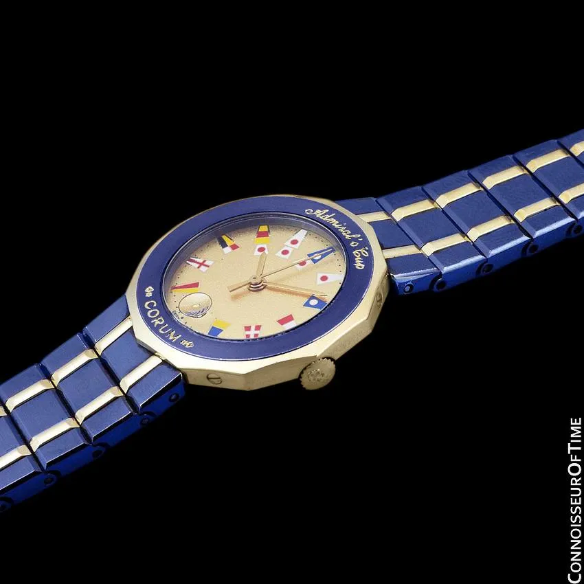 Corum Admiral's Cup Ladies Nautical Watch - Solid 18K Gold & Ceramic